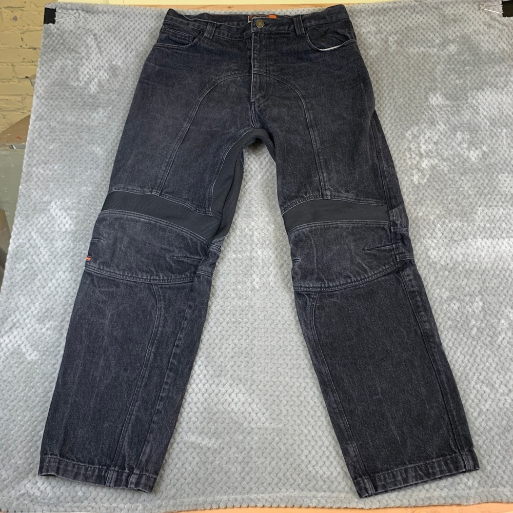 Icon Recon Riding Jeans Mens 38 Black Asphalt Technologies Motorcycle Denim